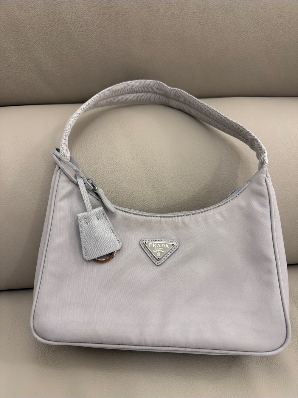Prada light blue Re-edition mini bag